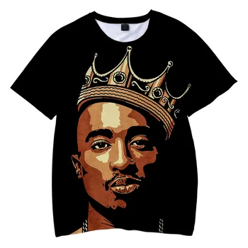 2021 Nye Kvinder Mænd Mode 3D-T-Shirt Tupac Shakur 2Pac-T-shirt Hip Hop Rap Tees Camisetas Hombre Toppe Skjorter Plus Size T-shirts