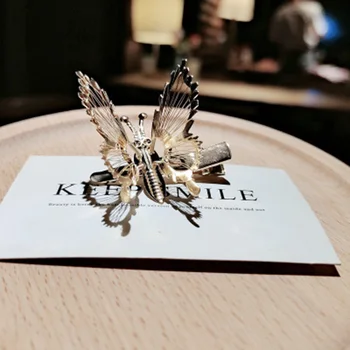 Pandehår Clip Vil Flytte Simulering Butterfly Hårnål For Kvinder Girl Hovedklæde Rhinestone Andenæb Klip Holde Hår Tilbehør