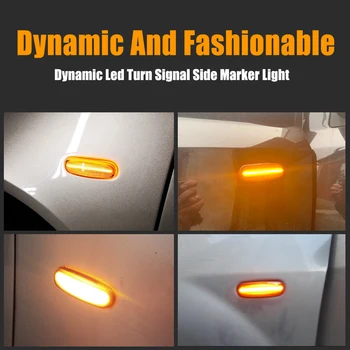 2stk Dynamisk LED Side Markør Lys Signal Blinker For Peugeot Bipper Tepee 2008.04-2019 Sekventielle Turn Signal Indikator Lys