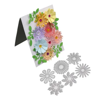 Blomster Sæt Die Cut 3D Blomstre spåntagende Dør Jul Stencil Scrapbooking Prægning 2019 Nye Håndværk Stempler Og Matricer