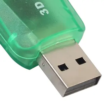 USB-Audio-Adapter, Ekstern Adapter lydkort med Højttaler Hovedtelefon og Mikrofon Stik til USB Audio Device