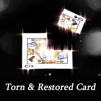 Revet & Restaureret Kort, Magic Tricks Gimmick Close Up Magi Visuelle Card Poker Restaurering Magie Spille Kort Magica Illusion Rekvisitter