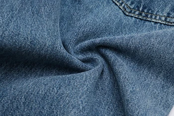 [EAM] Blå Lang Denim Fritid Brede Ben Jeans Nye Høj Talje Løse Kvinder i Bukser, Mode Tidevand Foråret Efteråret 2021 1DD5502