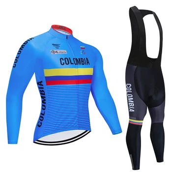 2020 Foråret/Efteråret Trøje COLOMBIA 19D Bib Sæt MTB Uniform Cykel Tøj Hurtig Tør Cykel Tøj til Mænd Lang Cykling Bære