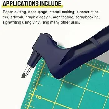 DIY Kunst Skærende Værktøj Håndværk Skære Kinfe Med 360 Rustfrit Stål Roterende Blade Sikkerhed Pen, Papir Cutter Kniv Tilbehør