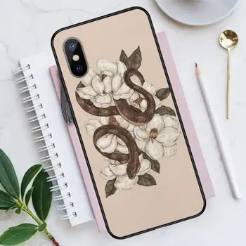 Snake Blomst Slange Smukke Phone Case for iPhone 11 12 mini pro XS MAX 8 7 6 6S Plus X 5S SE 2020 XR