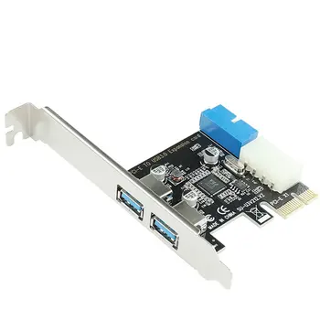 USB 3.0-PCI-E Expansion Card-Adapter 2 Port USB3.0 Hub Indre 19pin 19 pin Header USB 3 til PCIE port til PCI express-adapterkort