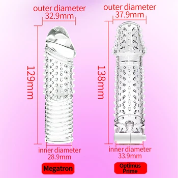 Adult Sex Toy Vibrerende Penis Kondomer Udvidelsen Mænd Genanvendelige Cock Kondom vibrator Fuld Dækning Penis Ærme sexlegetøj for Par