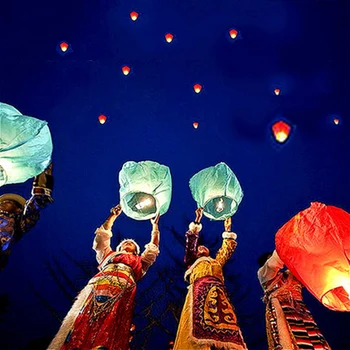 10-30stk Kinesisk Papir Himlen Flyvende Lanterner, der Ønsker at Flyve Stearinlys Lamper, der Ønsker Lys, julefrokost, Bryllup Dekoration Festival
