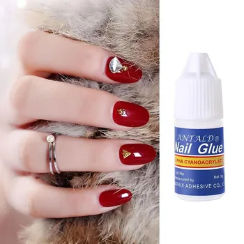 3 g/Flaske Negle Lim For UV Acryl Sløjfe Dekoration Tørring Nail Kvalitet, Hurtig Dekoration Negle Stickers Høj Glu G8I8