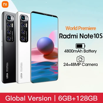 Den globale Version Radmi Note10S 6.1 Tommer Smartphone HD Fuld Skærm 16+512GB 4800mAh Android 10.0 Google GPS-Ulåst 5G Mobiltelefon
