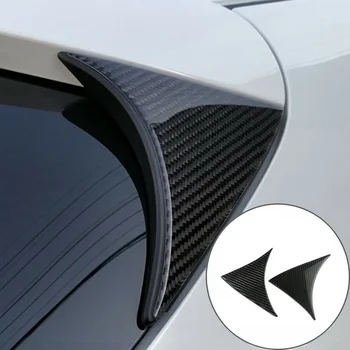 2stk Carbon Fiber Black bagrude Spoiler Fløj Trim Udvendig Styling Klistermærker Tilbehør Til Mazda 3 Axela Hatchback-18