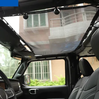 Sansour Bil Top Parasol Dækning for Jeep Wrangler JL 2018 Tag Anti UV solbeskyttelse Mesh-Net for Jeep JL Wrangler Tilbehør