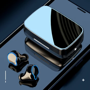 Savioke M9Bluetooth 5.1 Hovedtelefoner TWS Mini-I-øret-Sport, der Kører Headset Vandtæt 9D HiFI HD Stereo Øretelefoner Smartphones
