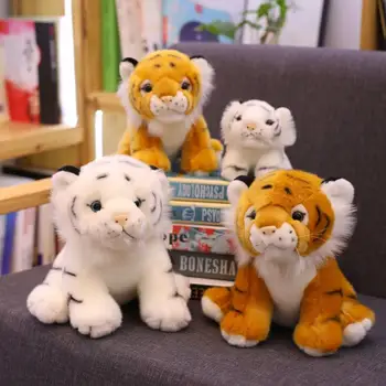 1pc 12cm Mini Sidder Tiger Plys Legetøj for Børn, Kids Søde Bemandet Dyr Dukke Børn Kreative Gave Home Decor Julegave