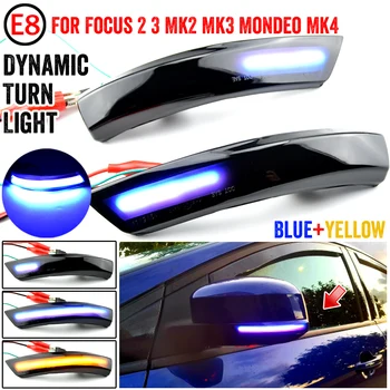 2 stykker Dynamisk blinklys Lys LED-Fløjen, bakspejl Indikator Blinker indikatorlampe For Ford Focus 2012-2018