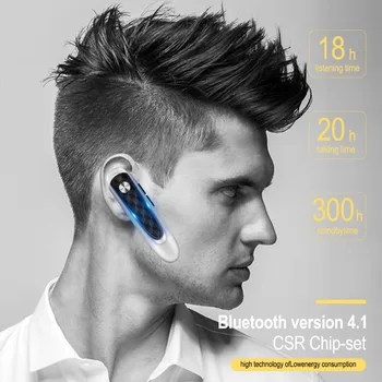 HF68 Bluetooth Mini Hovedtelefoner Trådløse Hovedtelefoner Musik i Stereo håndfri Opkald Hovedtelefon med Mikrofon 20 Timer Arbejder hovedtelefon