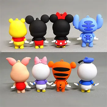 8stk 7cm Disney Figur Dukker Mickey Mouse Sy Anders Peter Plys PVC-Mickey, Minnie Mouse Børn Kage Dekoration Toy Gave