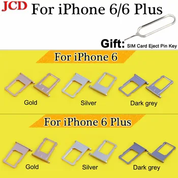 JCD Nano SIM-Kortet Magasin Holder Til iPhone 6/ 6 Plus Grå Sølv Guld Sim Skuffe Holder Reparation iPhone 6 6Plus Udskiftning
