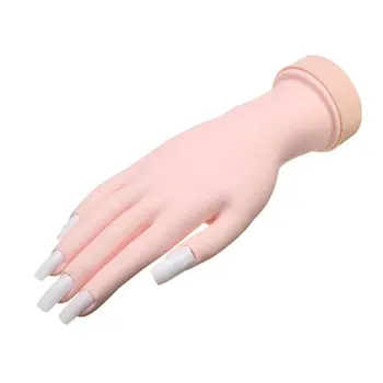 Professional Nail Art Uddannelse Falske Hånd Fleksibel Blød Plast Gel Polish Maleri Værktøjer Manicure Søm Praksis Model