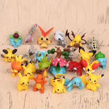 6 til 24 4-5cm Pokemon passer, Pokemon figurer, legetøj til børn, Pikachu, modeller, figurer, kæmpe monstre, fødselsdag gif