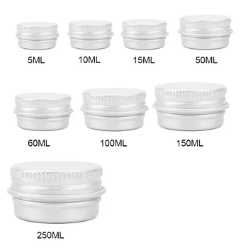 Runde Tom Aluminium Genpåfyldelige Flasker For Kosmetiske Mini Prøve Jar Pot Læbe Creme max Bærbare Holdbar Letvægts Dropship