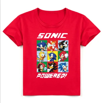Drenge sonic Cartoon Spil for kids bomuld t-shirt med Print Tøj Piger, Sjove T-shirts Kostume Børn sommer Tøj Kids Tee Baby