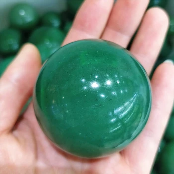 4.5-5 CM Naturlig Grøn Aventurin Krystaller Bolden Sfære Kvarts Ornament Mineraler Samleobjekter 7 Chakras Vifte Af Stjerner til Rådighed