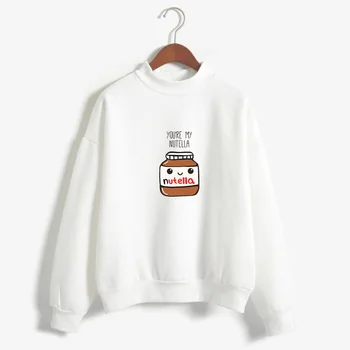 2019 Sydkorea Harajuku stil, mode, Du Er Min Nutella trykt kawaii street pendler sweatshirt