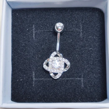 925 sterling sølv navle ring mode CZ navle piercing organ smykker til kvinder gave