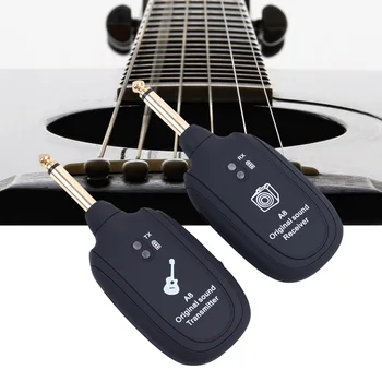 2stk UHF Guitar Trådløse System Sender Modtager Trådløse Guitar-Sender Indbygget, Genopladeligt Batteri