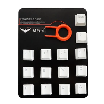 14 Nøgler PBT-baggrundsbelysning Tasterne For Cherry MX Mekanisk Tastatur med 1 2 3 4 ESC Q W E R A S D F B keycap
