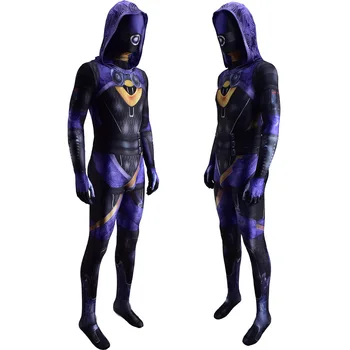 Superhelt Mass Effect 2 Cosplay Kostume Tali Zora vas Normandy2 Cosplay Zentai Buksedragt Spandex Lycra Heldragt Halloween Kostume