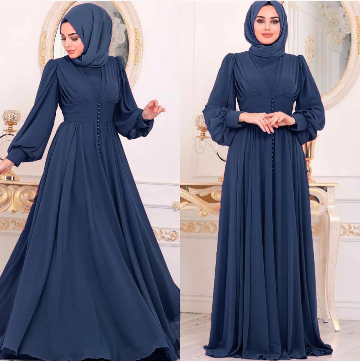Tyrkiet Dubai Muslimske Abaya kjole Kvinder Jalabiya Islamisk Tøj Mellemøsten, pakistan arabisk Tilbud < Shop ~ www.linhardt.dk