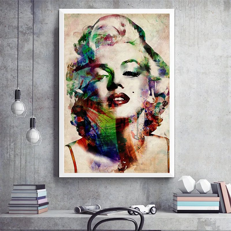 Farverige Lærred Maleri Marilyn Monroe Wall Art Plakater og Prints Væg Billeder Stue Dekoration, Indretning Tilbud Home decor ~ www.linhardt.dk
